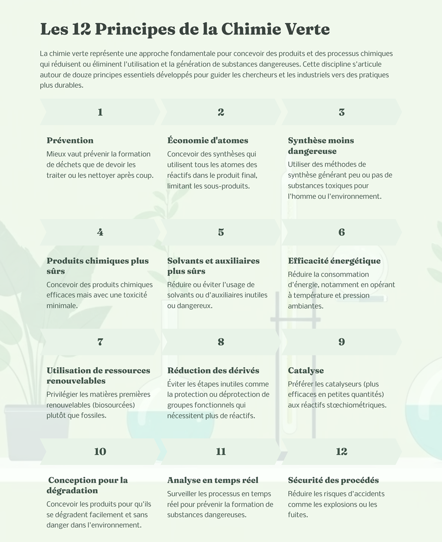 Les 12 principes de la chimie verte